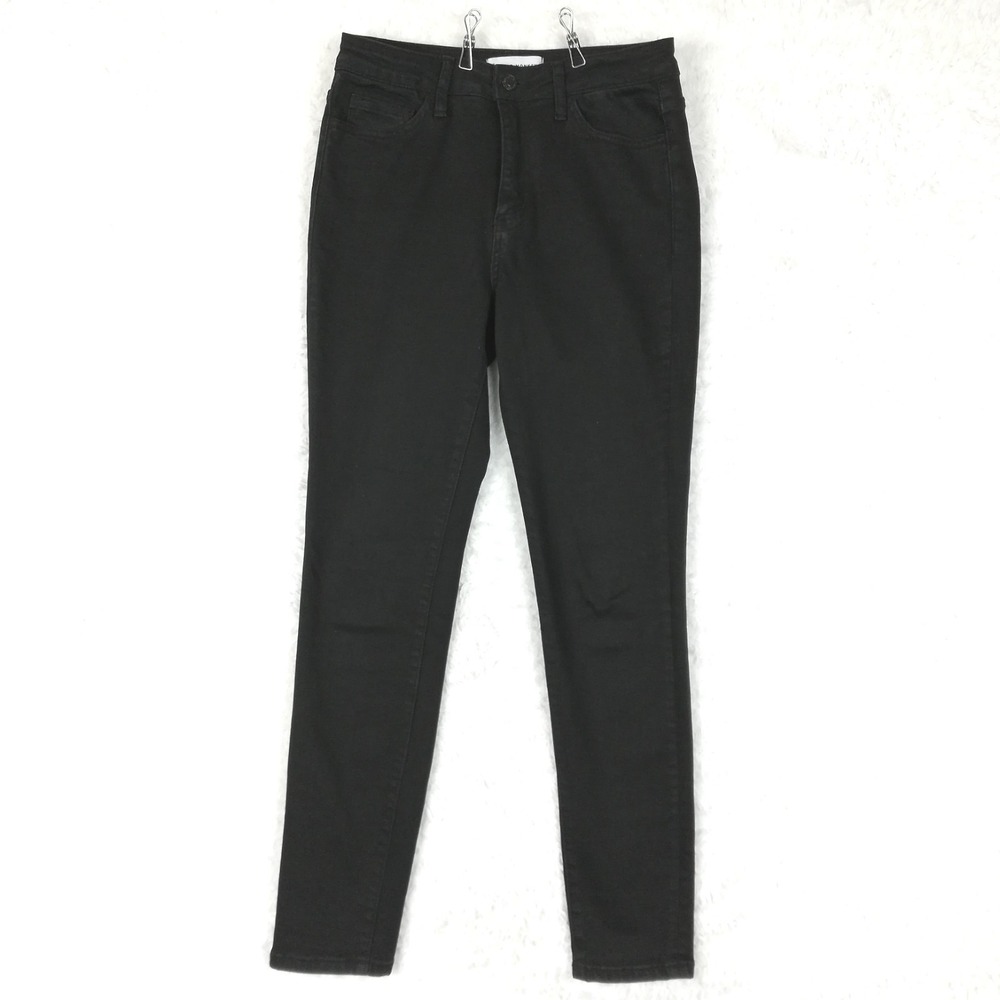 Flying Monkey Womens Jeans Skinny Black Denim Mid Rise Stretch 27